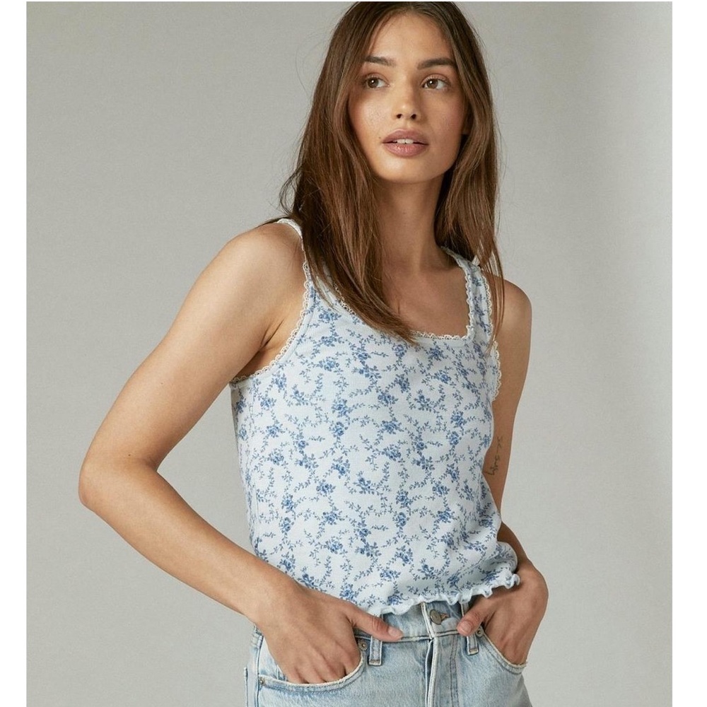 Lucky Brand Floral Lace Tank 🍀 NWOT